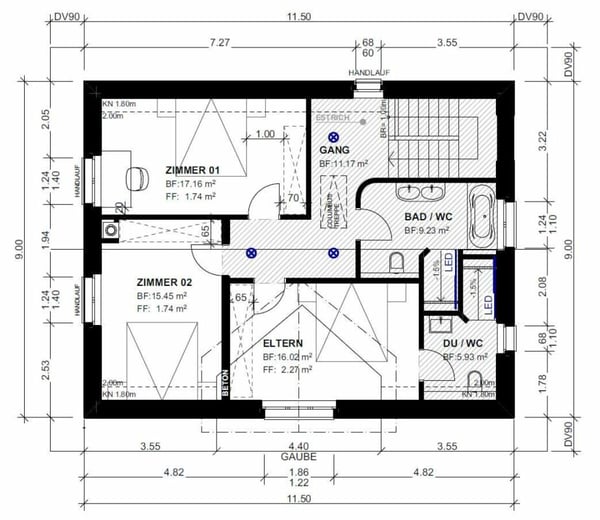 Zu verkaufen in 9541 Tuttwil bei Wängi, neues freistehendes 1½ Zi.-EFH, mit Doppelgarage, an ruhiger, sonniger Lage /Massivbau ! 5