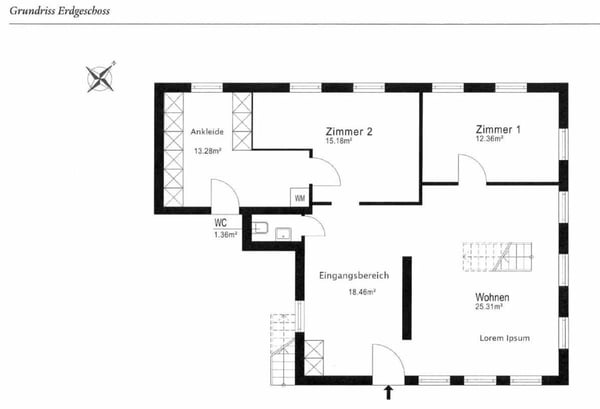 Zu verkaufen freistehendes 1½ Zi.-EFH in Itaslen bei Balterswil ! 3