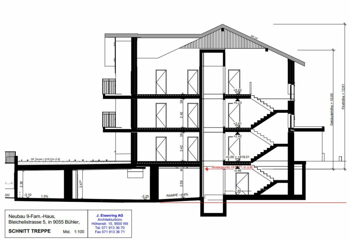 Zu verkaufen an der Bleichelistr. 5 im Bühler, bei Teufen: 3.5 Zimmer Erstbezugswohnung mit grosszügiger Einteilung im 1.OG.