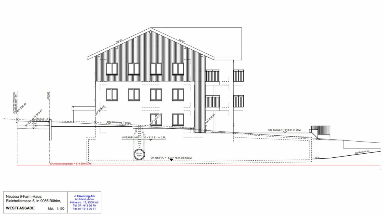 Zu verkaufen an der Bleichelistr. 5 im Bühler, bei Teufen: 3.5 Zimmer Erstbezugswohnung mit grosszügiger Einteilung im 1.OG.