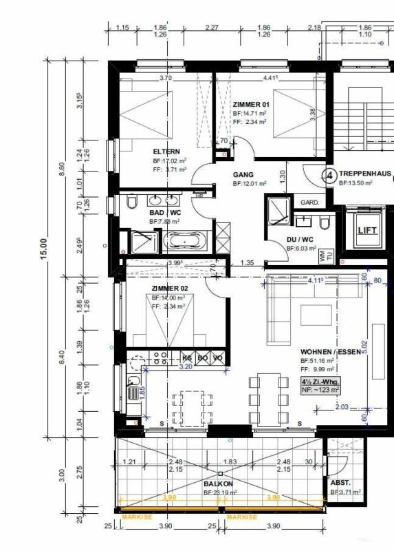 Zu vermieten 4½ Zi.-Erstbezugswohnung an der Käsernstrasse 9 in 8355 Aadorf