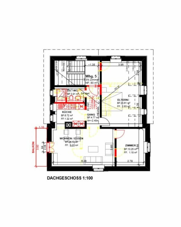 Zu vermieten 3 Zi.-Dachwohnung an der Wylandstrasse 3a in Winterthur 4
