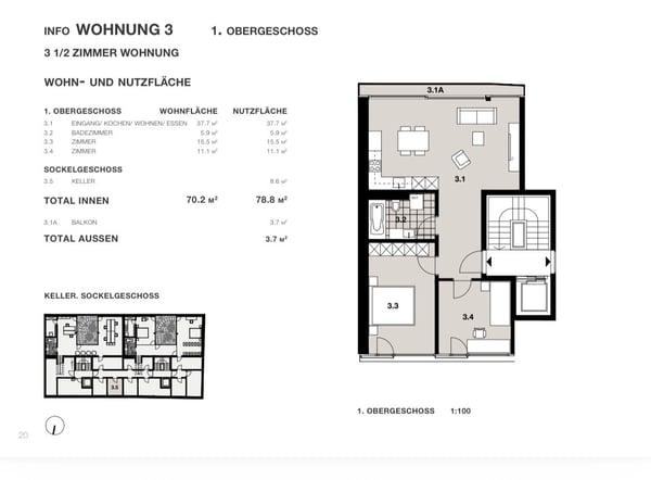 Modern Wohnen beim Neuweilerplatz 8