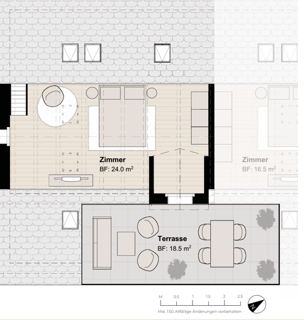 Erstvermietung: Dachwohnung mit grosser Terrasse zu vermieten 5