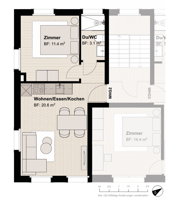 Erstvermietung: Hochwertige 2.5-Zimmerwohnung zu vermieten 4