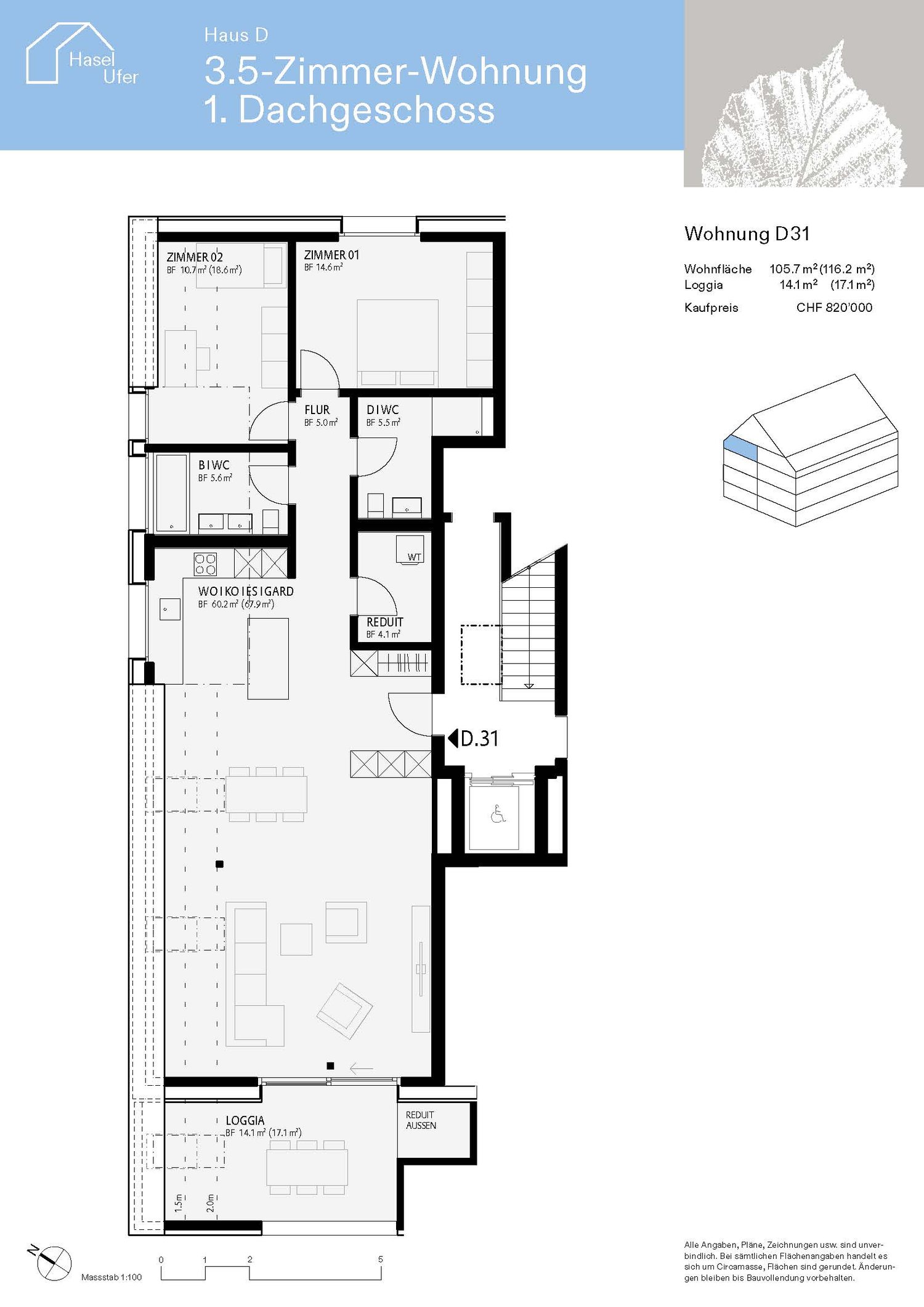Living room, 2 bedrooms, kitchen, bathroom, balcony, storage room