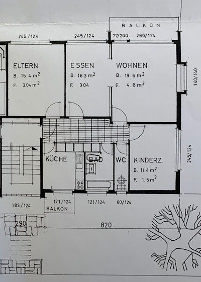 moderne 1-Zimmer-Wohnung mit eigener Waschmaschine und zwei Balkonen 11