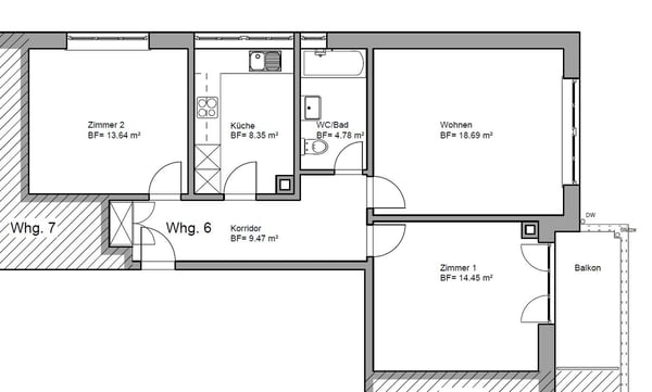 Moderne 3-Zimmer-Wohnung mit Balkon an zentraler Lage 8