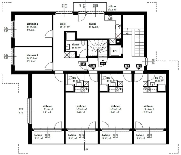 moderne 1.5-Zimmer-Wohnung mit Balkon und Lift im Haus an zentraler Lage 5