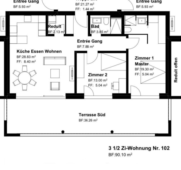 Erstvermietung neue exklusive 3.5 Zimmerwohnung mit schöner Terrasse 6