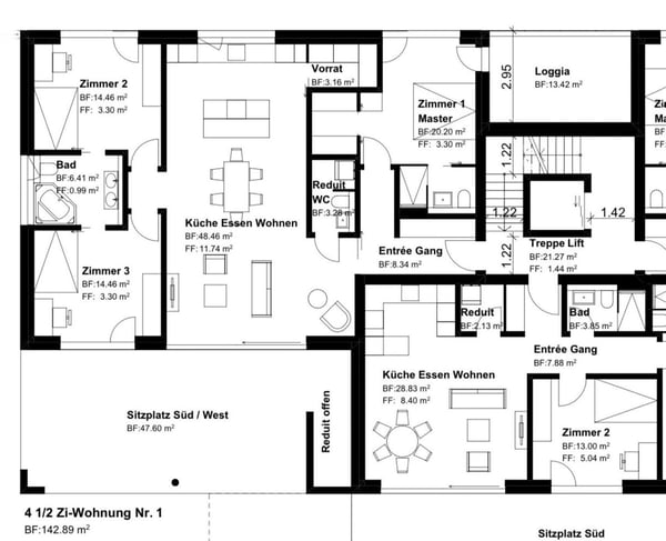 moderne 4.5 Zimmerwohnung im Erdgeschoss mit grosszügigem Sitzplatz 6