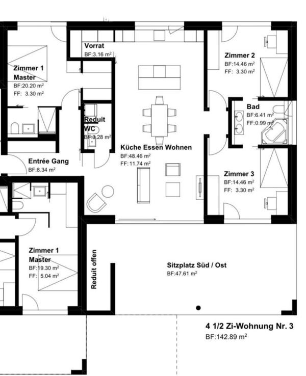 moderne exklusive 4.5 Zimmerwohnung im Erdgeschoss mit grossem Sitzplatz 6
