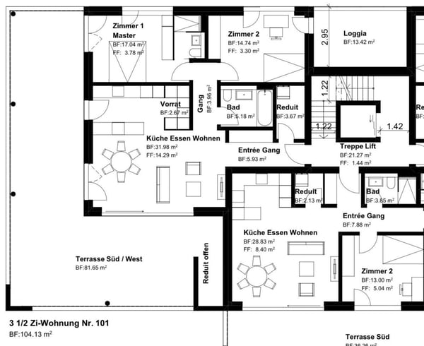 Erstvermietung neue exklusive 3.5 Zimmerwohnung mit Terrasse 5