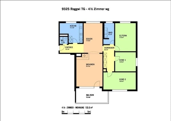 Familienfreundliche Wohnung (123m2) an ruhiger sonniger Lage 3