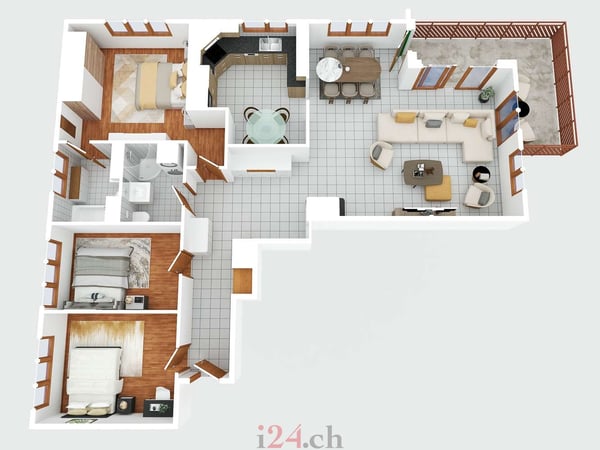 Lichtdurchflutete 1.5-Zi-Wohnung mit Seesicht und Alpenpanorama 12