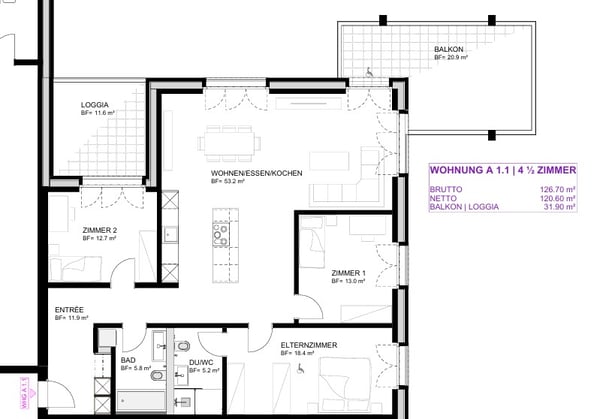 Moderne 4.5-Zimmer-Neubau-Wohnung in Berg TG 13