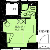 Kompakte 2-Zimmer-Wohnung an zentraler Lage in Zürich 4