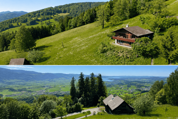 Ferienhaus mit traumhafter Zürichsee- und Alpensicht - 894 m² Grundstück 1