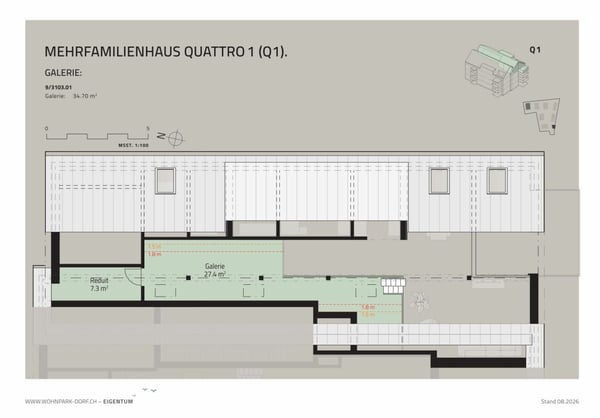 WOHNPARK DORF - VERKAUFSSTART 2. ETAPPE - 4,5-Zimmerwohnung im Dachgeschoss 9