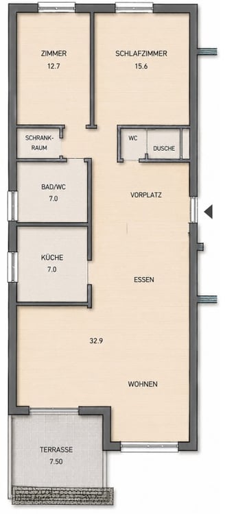 Helle Wohnung mit Balkon und schöner Aussicht 8