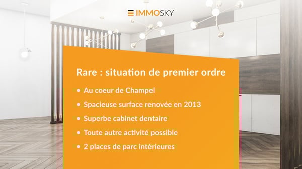 Surface commerciale de 220m² à Champel 13