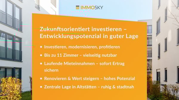 Heute INVESTIEREN. Morgen PROFITIEREN. 1