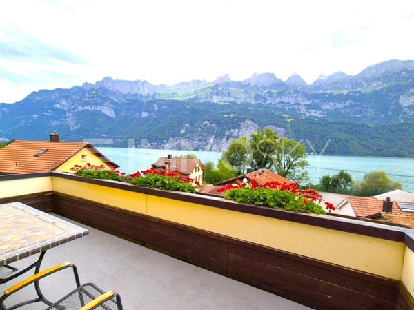 Panorama pur in ruhiger Lage – nur etwa 1 Minuten nach Walenstadt