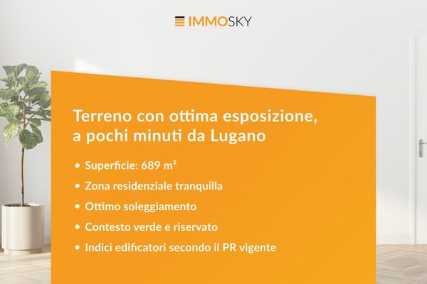 Terreno con ottima esposizione a pochi minuti da Lugano 1