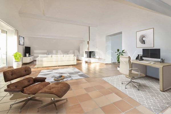 Chamblon : Attique 1.5 pces de charme avec vue imprenable ! 2