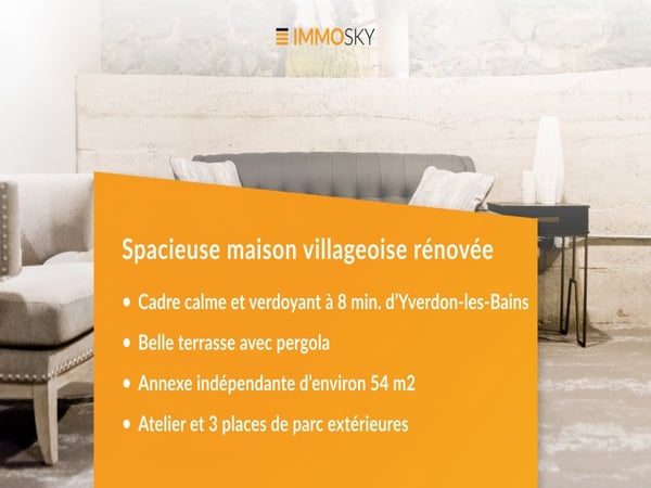 Maison villageoise 5.5 pièces avec annexe indépendante 1