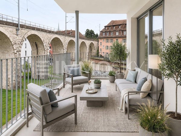 Exklusiver Wohnkomfort mit offener Küche und grossem Balkon 1