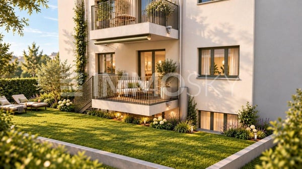 Stadtleben mit Grünblick ein Zuhause mit Garten 2