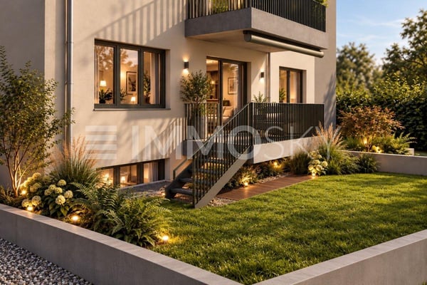 Stadtleben mit Grünblick  ein Zuhause mit Garten 1