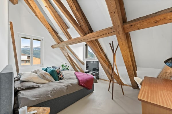 Stilvolle Dachmaisonette mit Sicht auf Mythen, See und ins saftige Grün 13