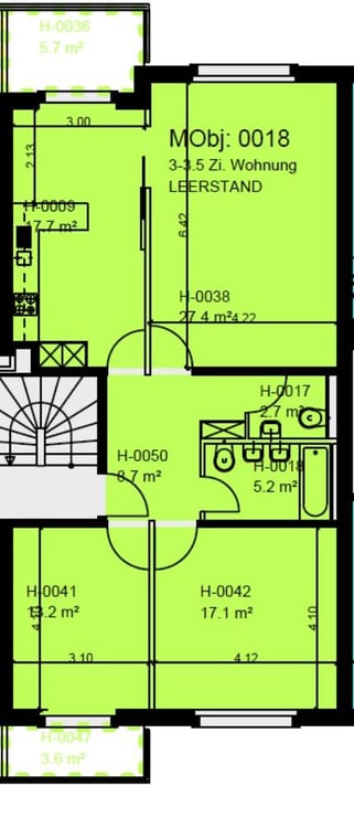 Schöne, helle Wohnung mit zwei BalkonenâŠ