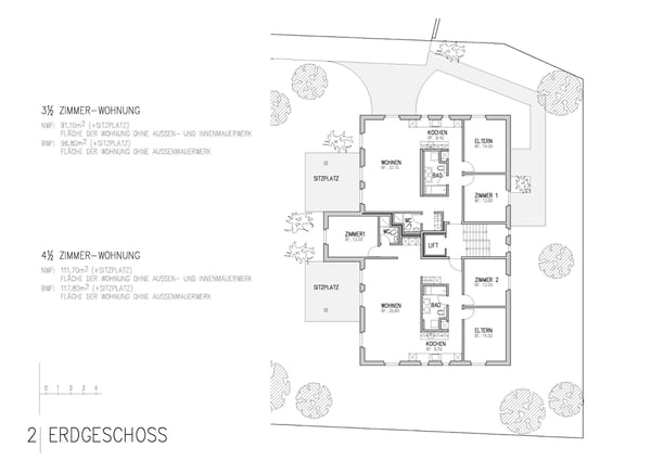 Moderne Erdgeschosswohnung mit Sitzplatz und Naherholungsgebiet in unmittelbarer Umgebung 9
