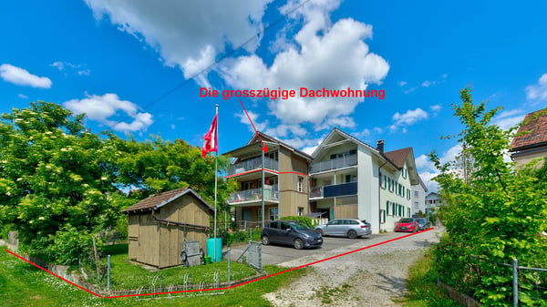 Einmalige und helle 3 ½-Zimmer Dachwohnung am Rande des alten Dorfkerns von Elgg 2