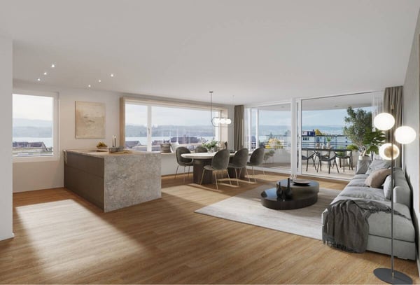 Baufreigabe Erteilt: 4.5/5.5 Zimmerwohnung mit See- und Bergsicht i... 4