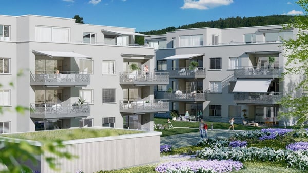 Leben am Wildbach in Hinwil: 4.5 Zimmerwohnung Gartenwohnung 7
