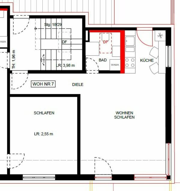 2.5 Zi-Wohnung mit Galerie und Dachterrasse (vorbereitet) 10