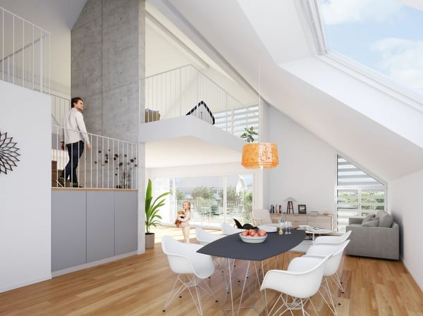 Traumhafte 1.5- Zi- Dachwohnung mit Galerie in der neuen Überbauung