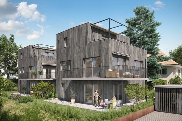 Neubau von zwei exklusiven, freistehenden 1.5-Zimmer-Einfamilienhäusern in familienfreundlichen, ruhigen und zentrumnahen Quartier 1