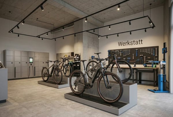 Velogeschäft /Geschäftsflächen, Büros im Gewerbezentrum Au Milavy 54m2 1