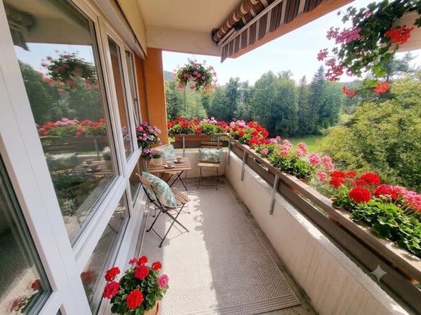 Helle 1-Zimmer-Wohnung  frisch gestrichen, mit neuem Boden und Balkon ins Grüne 3