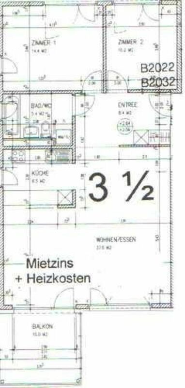3.5 Zimmerwohnung mit Balkon