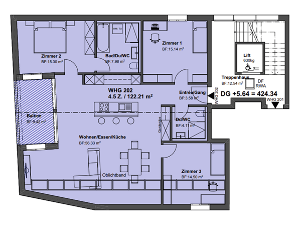 4½-Zimmer-Dachwohnung modern, hell & mit viel Raumgefühl befristet bis Juni 2027 6