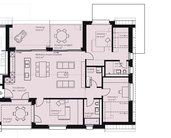 Attika-Wohntraum mit grosser Terrasse (teilweise verglast) und Balkon 6