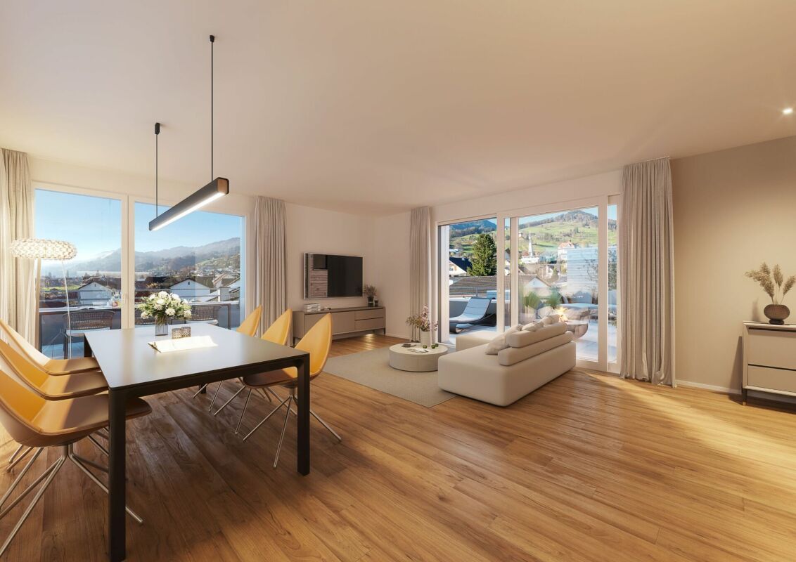 Äusserst hochwertige Attikawohnung mit riesiger Terrasse und wunderschöner Weitsicht