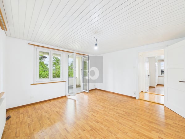 SONNIGER BALKON MIT BLICK INS GRÜNE 2