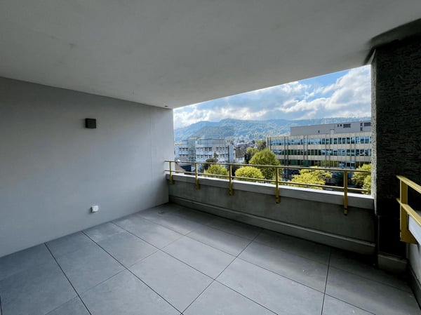 ERSTBEZUG: GROSSER BALKON, SICHT AUF DEN ÜETLIBERG 1